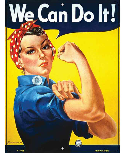 We Can Do It Vintage Poster Parking Sign