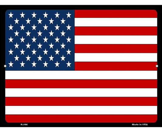 American Flag Metal Novelty Parking Sign