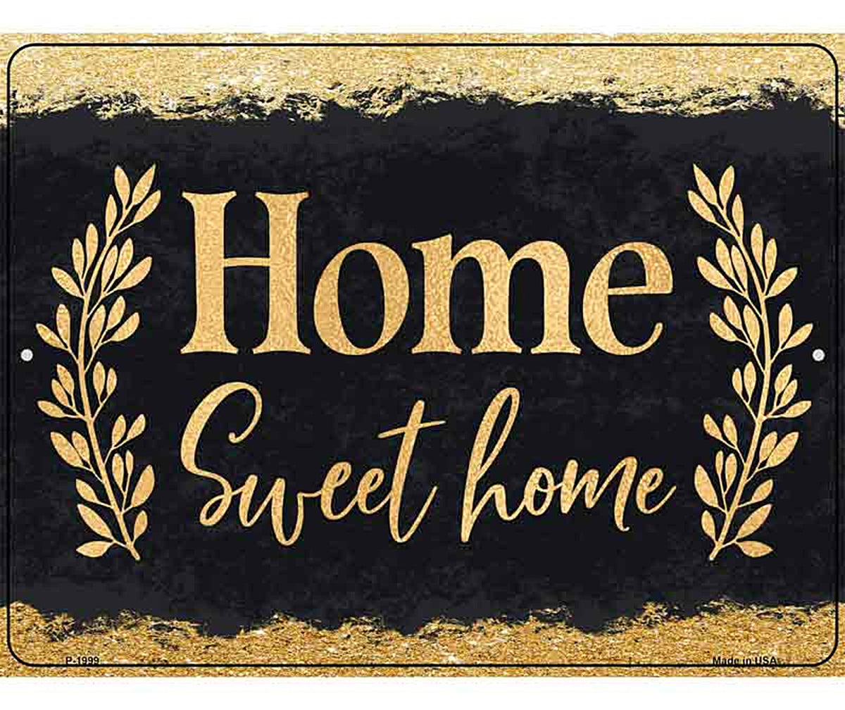 Home Sweet Home Glitter Novelty Metal Parking Sign