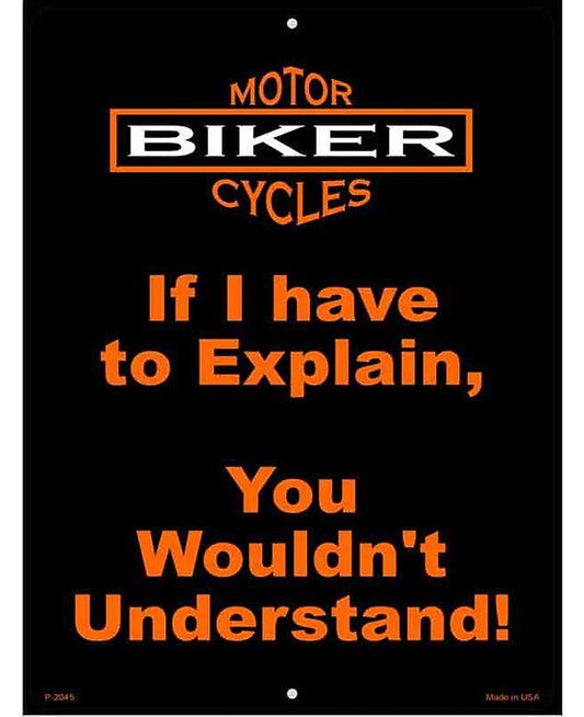 Explain Metal Novelty Parking Sign