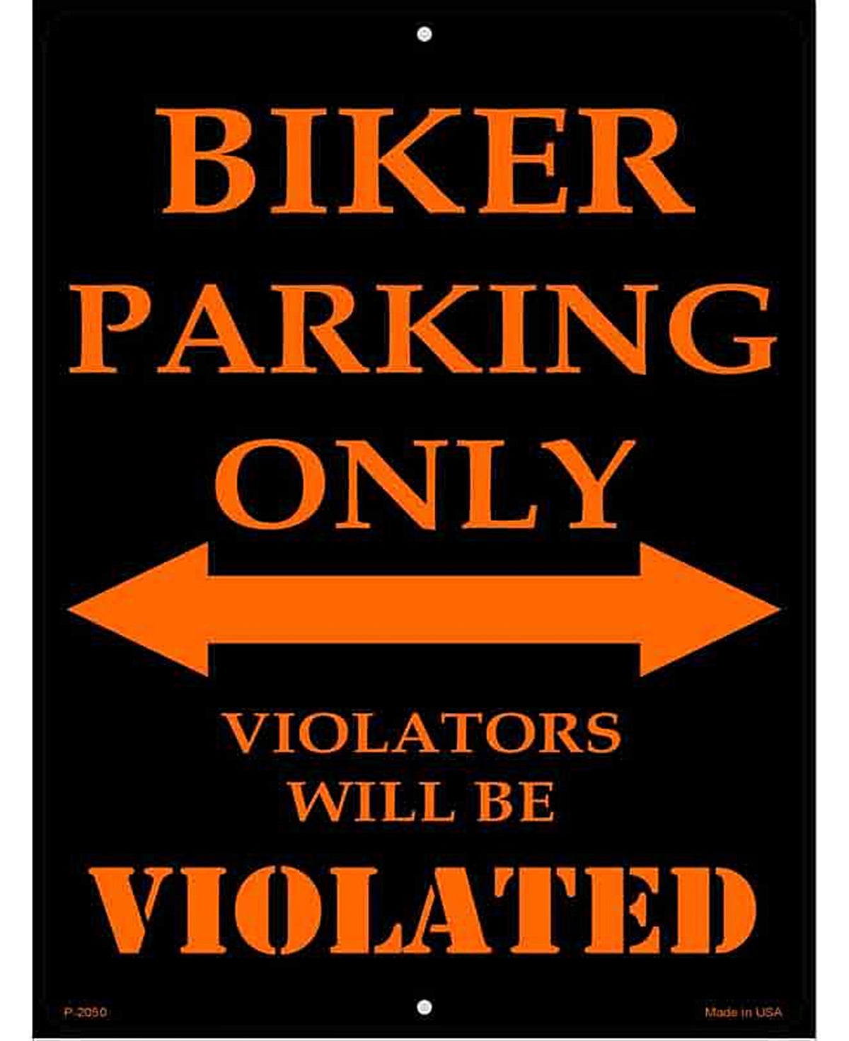 Biker Parking Only Metal Novelty Parking Sign