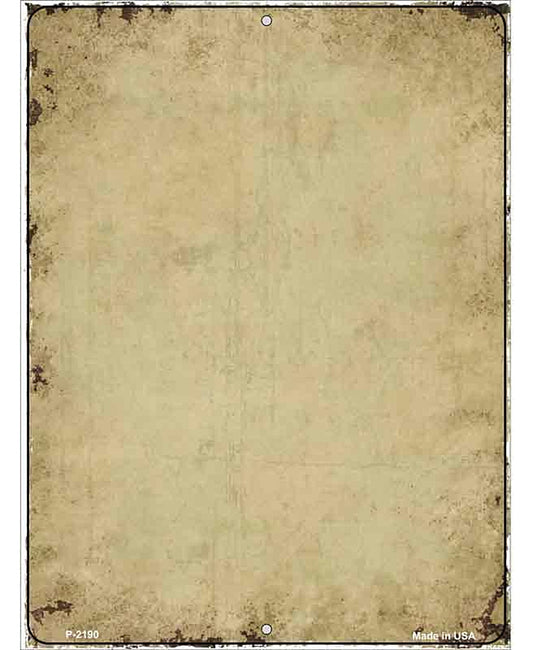 Cream Torn Edge Metal Novelty Parking Sign