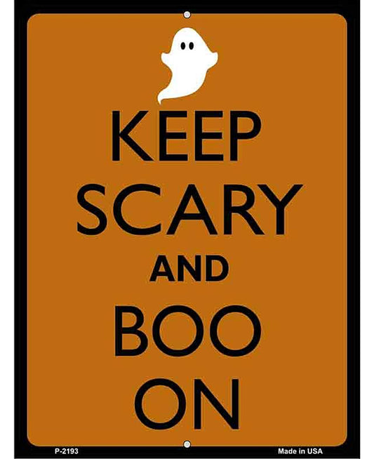 Keep Calm And Boo On Metal Novelty Parking Sign
