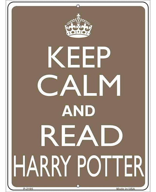Keep Calm And Read Harry Potter Metal Novelty Parking Sign