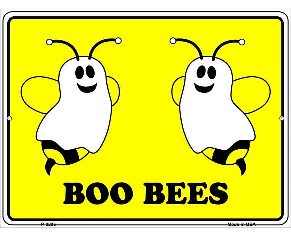 Boo Bees Metal Novelty Parking Sign