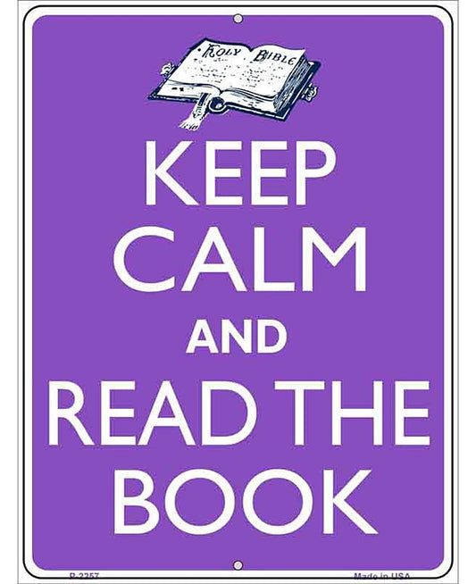 Keep Calm Read A Book Metal Novelty Parking Sign