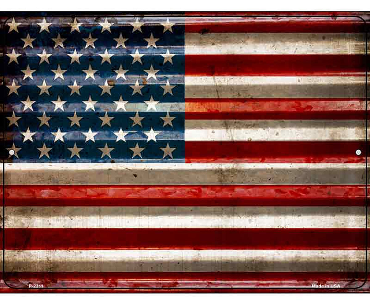 American Flag Novelty Parking Sign