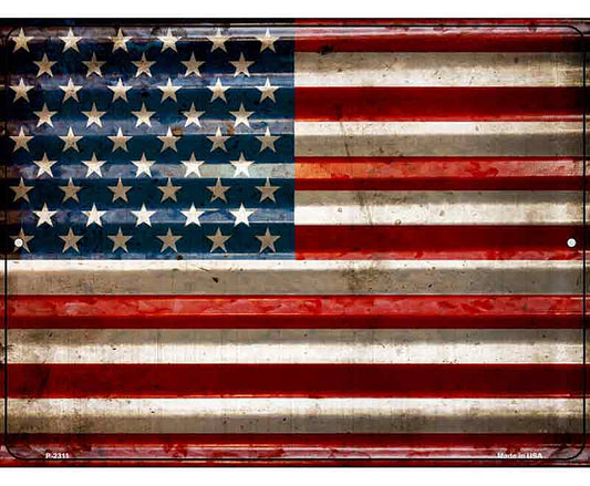 American Flag Novelty Parking Sign