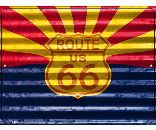 Route 66 Arizona Flag Novelty Parking Sign