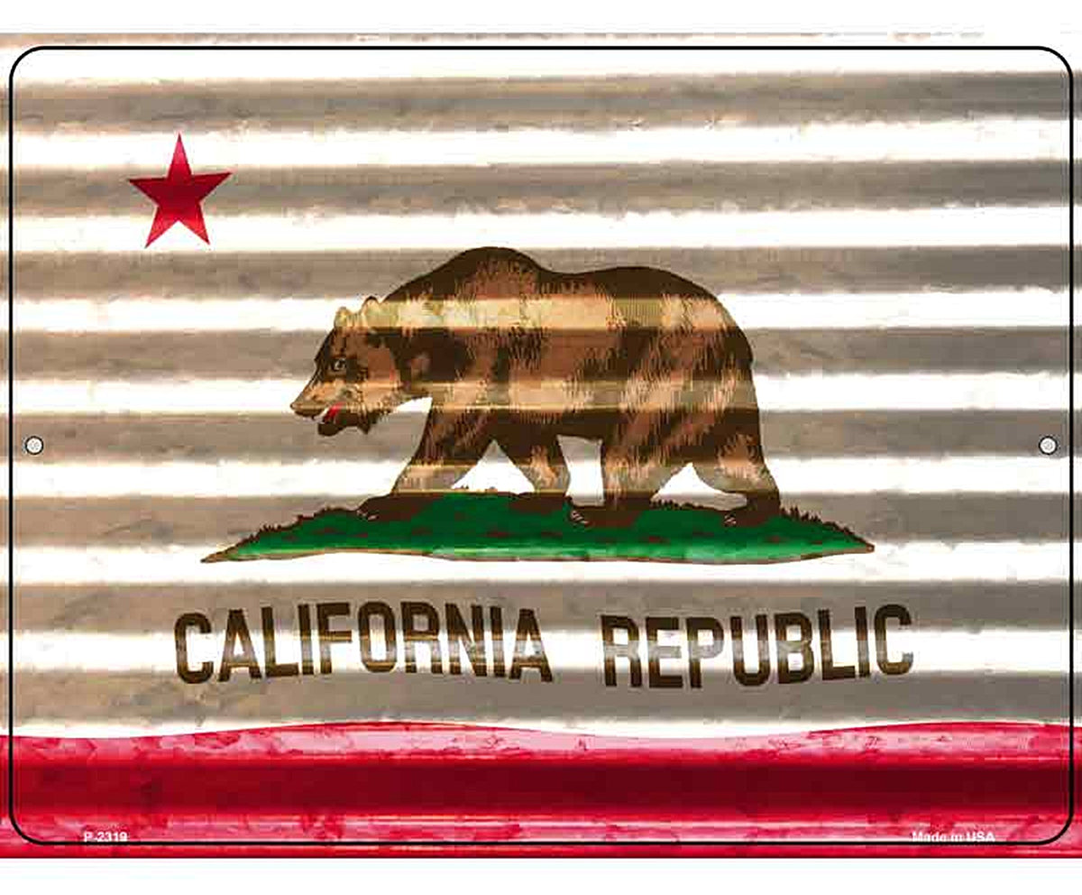 California Flag Novelty Parking Sign