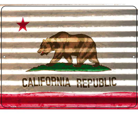 California Flag Novelty Parking Sign