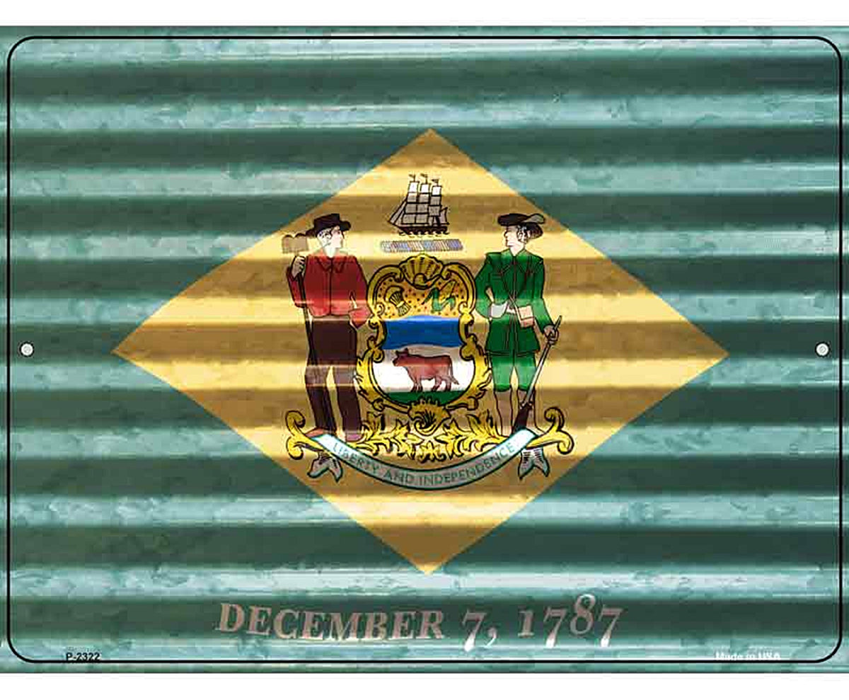 Delaware Flag Novelty Parking Sign