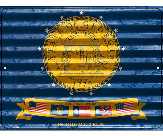 Georgia Flag Novelty Parking Sign