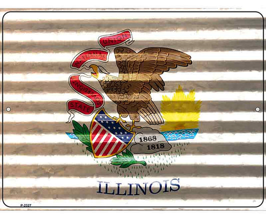 Illinois Flag Novelty Parking Sign