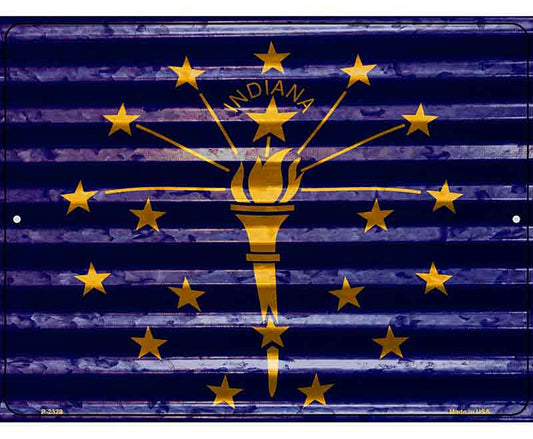 Indiana Flag Novelty Parking Sign