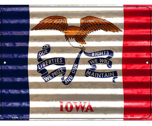 Iowa Flag Novelty Parking Sign