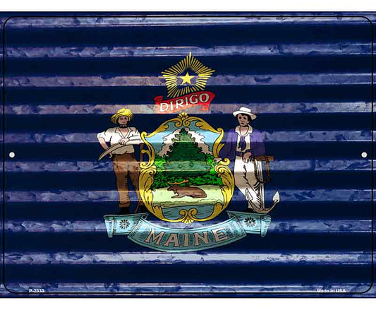 Maine Flag Novelty Parking Sign