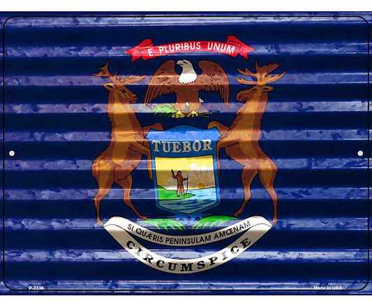 Michigan Flag Novelty Parking Sign