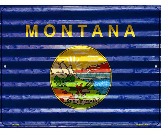 Montana Flag Novelty Parking Sign