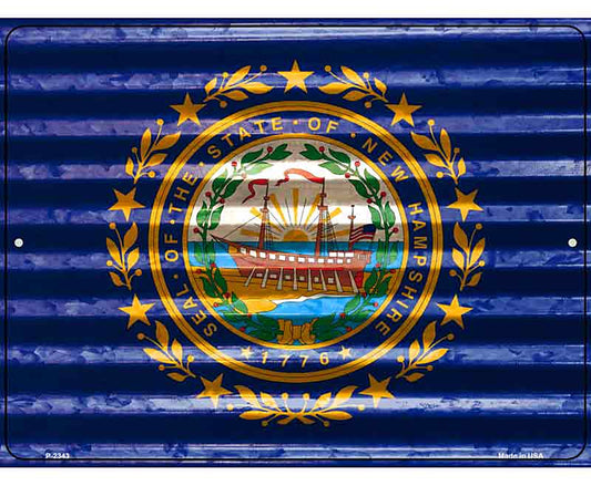 New Hampshire Flag Novelty Parking Sign