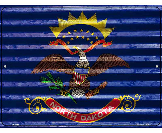 North Dakota Flag Novelty Parking Sign