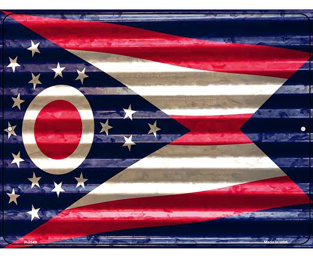 Ohio Flag Novelty Parking Sign
