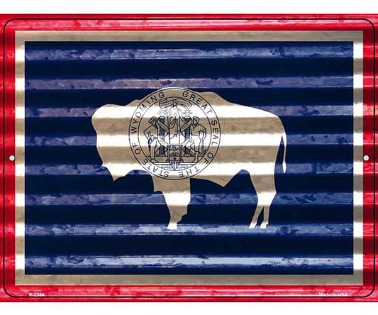 Wyoming Flag Novelty Parking Sign