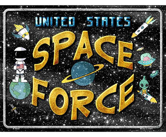 US Space Force Novelty Metal Parking Sign