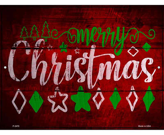 Merry Christmas Novelty Metal Parking Sign
