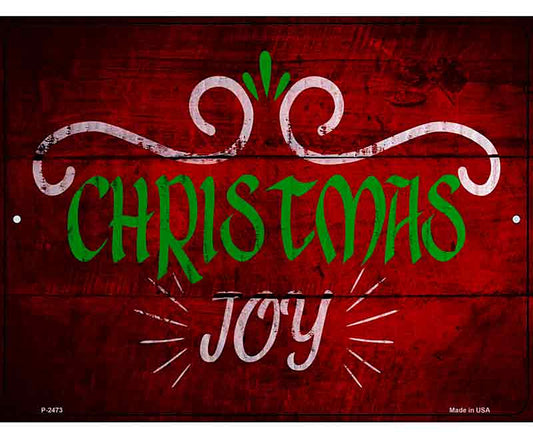 Christmas Joy Novelty Metal Parking Sign