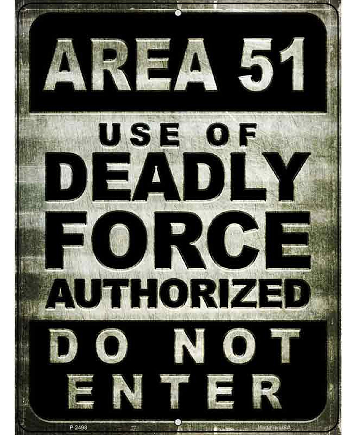 Area 51 Novelty Metal Parking Sign