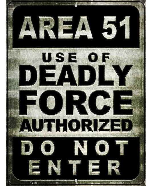 Area 51 Novelty Metal Parking Sign