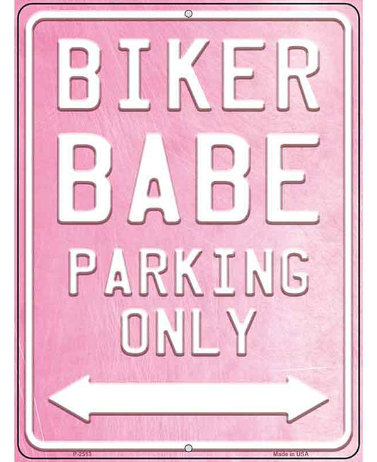 Bike Babe Parking Novelty Metal Parking Sign