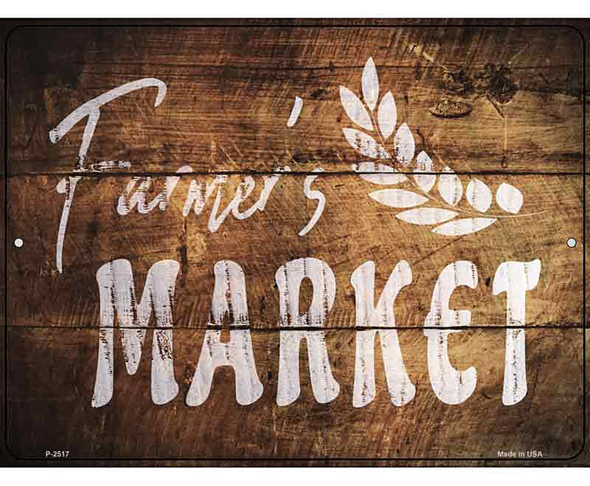Farmers Market Novelty Metal Parking Sign