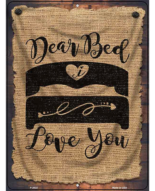 Dear Bed Novelty Metal Parking Sign