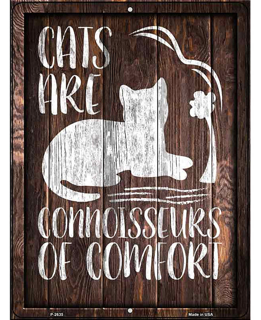 Cats Are Connoisseurs Novelty Metal Parking Sign
