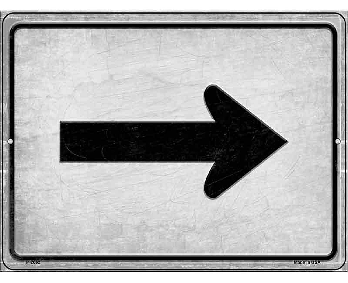 Right Arrow Novelty Metal Parking Sign