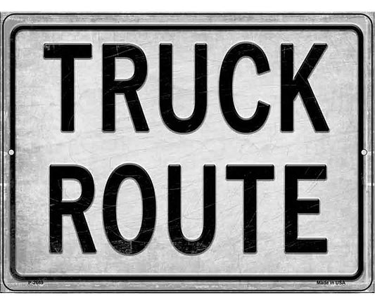 Truck Route Novelty Metal Parking Sign