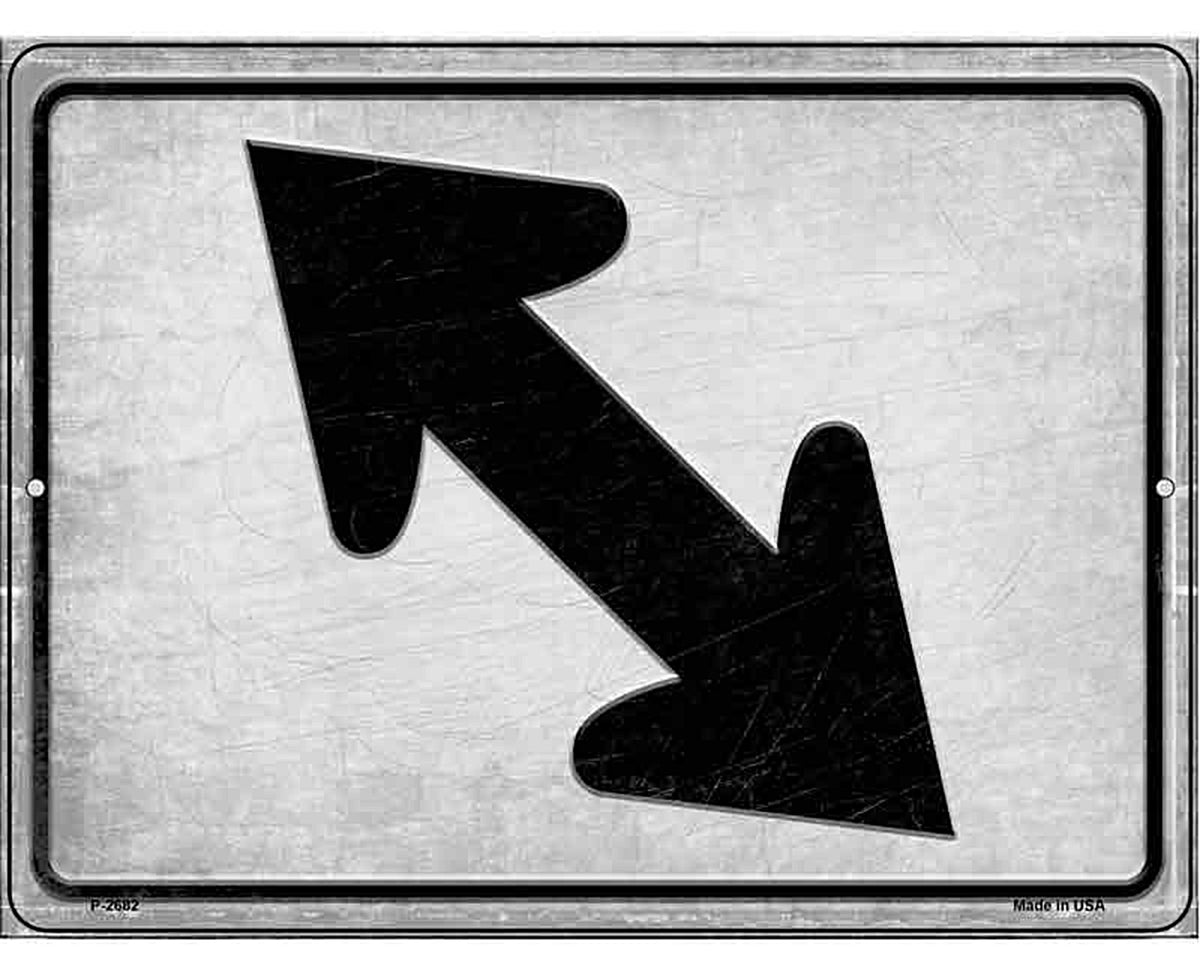Diagonal Left and Right Novelty Metal Parking Sign