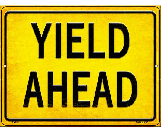 Yield Ahead Novelty Metal Parking Sign