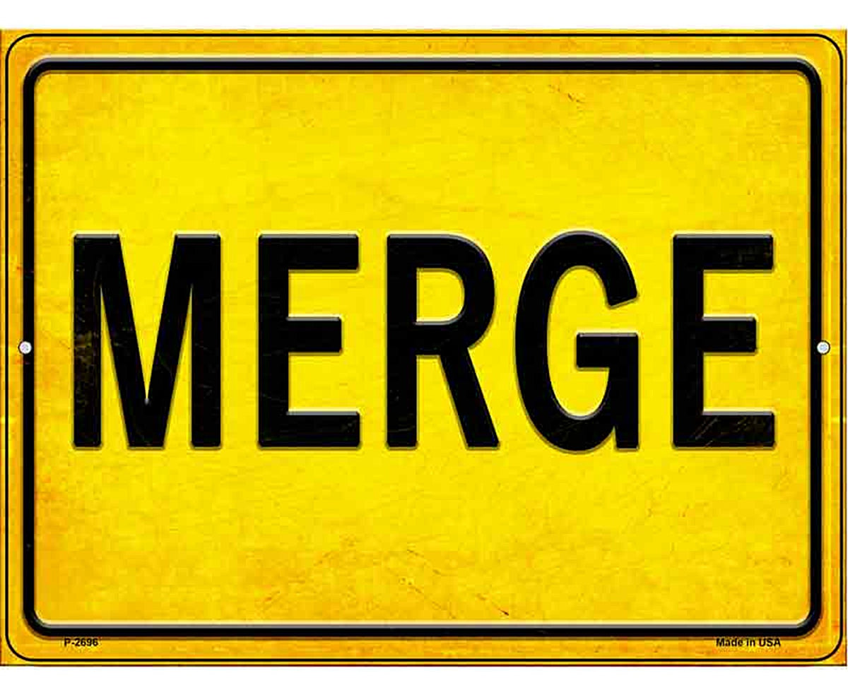 Merge Novelty Metal Parking Sign
