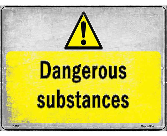 Dangerous Substances Novelty Metal Parking Sign