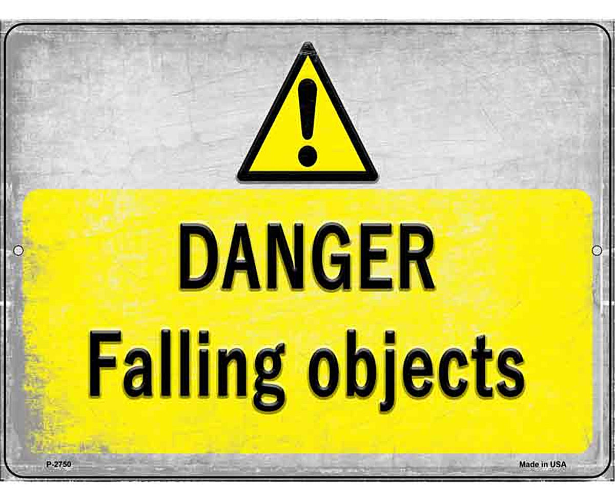 Danger Falling Objects Novelty Metal Parking Sign