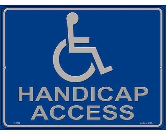 Handicap Access Novelty Metal Parking Sign
