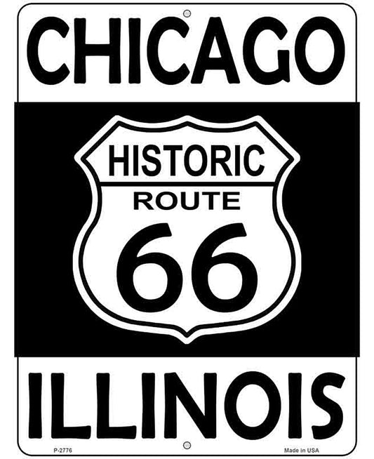 Chicago Illinois Historic Route 66 Novelty Metal Parking Sign