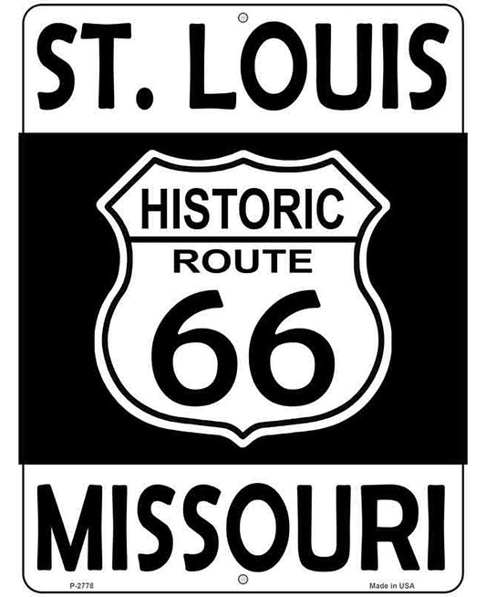 St Louis Missouri Historic Route 66 Novelty Metal Parking Sign