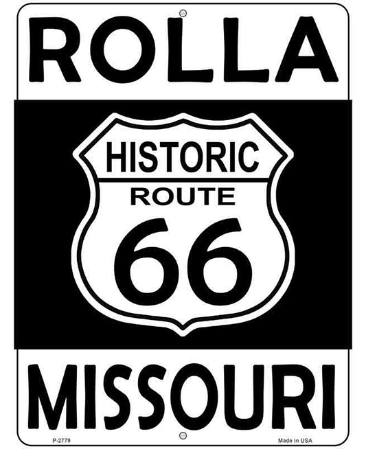 Rolla Missouri Historic Route 66 Novelty Metal Parking Sign