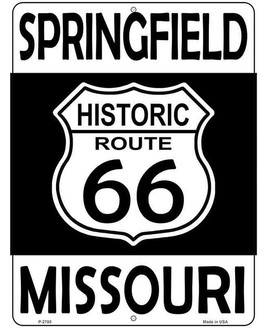 Springfield Missouri Historic Route 66 Novelty Metal Parking Sign