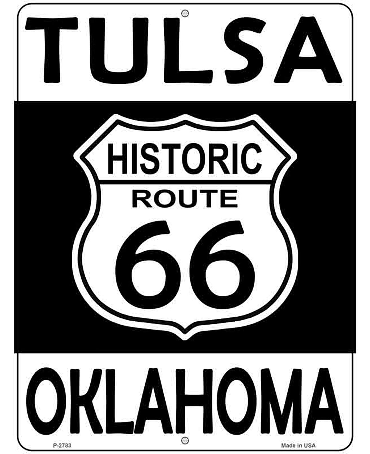 Tulsa Oklahoma Historic Route 66 Novelty Metal Parking Sign