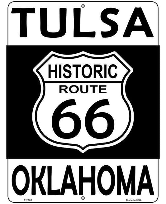 Tulsa Oklahoma Historic Route 66 Novelty Metal Parking Sign